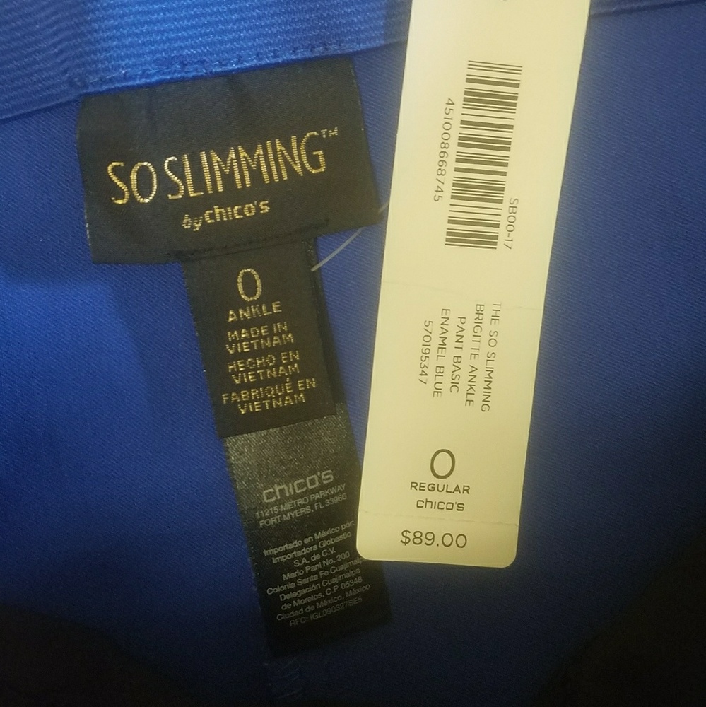 Chico's So Slimming Brigitte ankle length pants